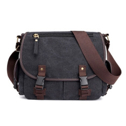 Bolsa Mensageiro em Lona Masculina Transversal