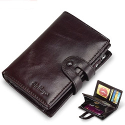 Carteira Masculina Couro Legítimo Com Zíper