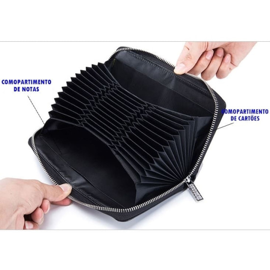 Carteira de Mão Masculina Porta Cartões Carteira de Mão Masculina Porta Cartões