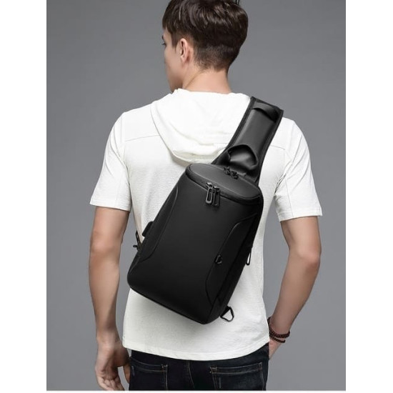 Mochila Transversal USB Impermeável América Mochila Transversal USB Impermeável América