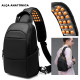 Bolsa Mochila Transversal Impermeável USB Bolsa Mochila Transversal Impermeável USB