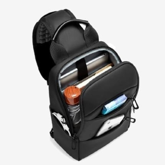 Bolsa Mochila Transversal Impermeável USB Bolsa Mochila Transversal Impermeável USB